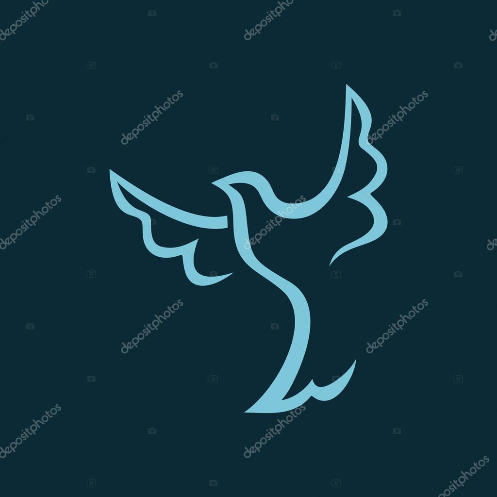 Dove line drawing, Holy spirit