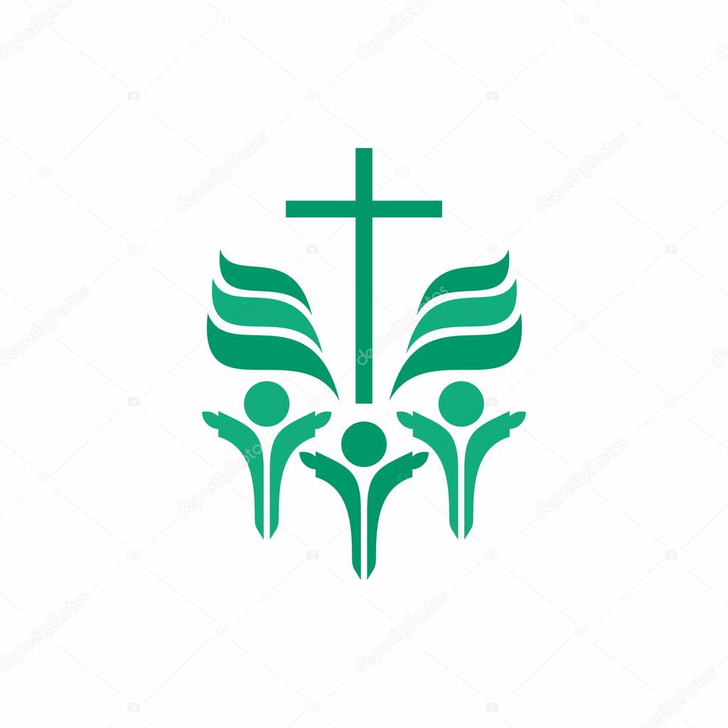 Group worship, cross, worship, praise, choir, cross, mission, green, icon