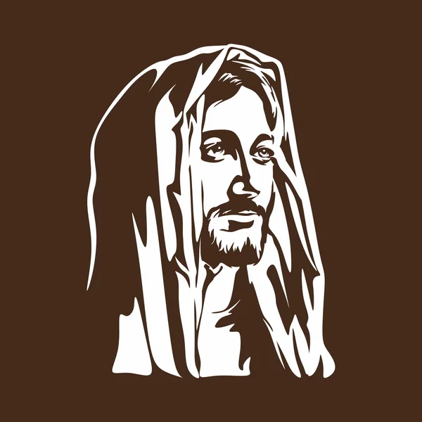 Gezicht van Jezus Christus — Stockvector