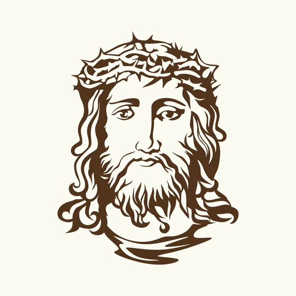 Visage de Jésus Christ — Image vectorielle