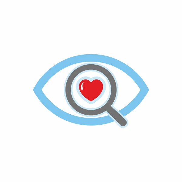 Logo. Icono búsqueda de amor — Vector de stock