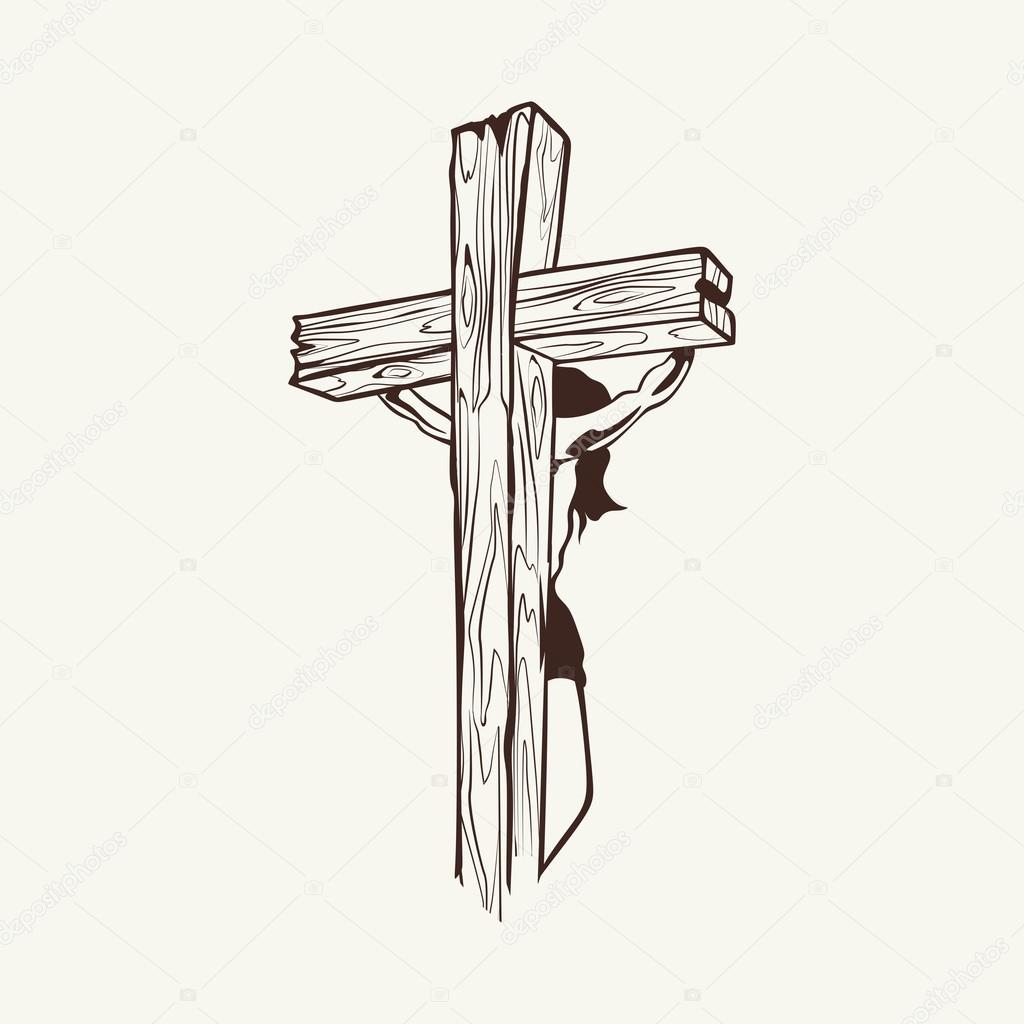 满背十字耶稣纹身图案