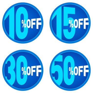 İndirim teklifleri. Mavi set