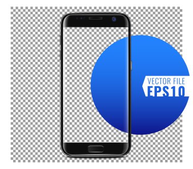Kenar tasarımı olan akıllı telefonun vektör şablonu