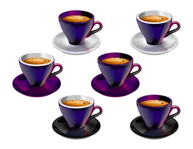 Lezzetli espresso Coffe fincan Koleksiyonu