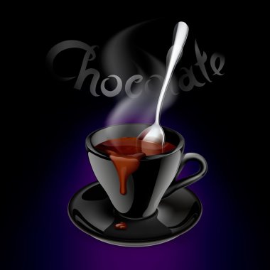 Sıcak sıvı çikolata kahve Kupası