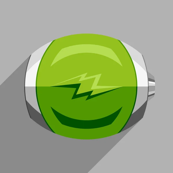 Illustration vectorielle de l'icône de batterie verte . — Image vectorielle