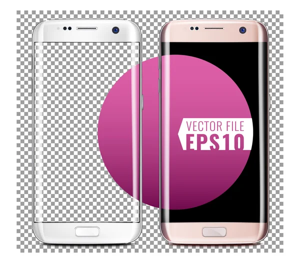 Kenar tasarımı olan akıllı telefonun vektör şablonu