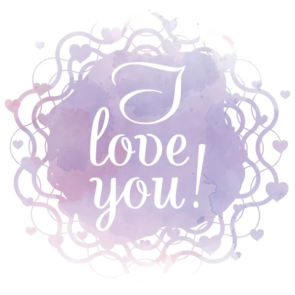 Suluboya Sevgililer Kartı