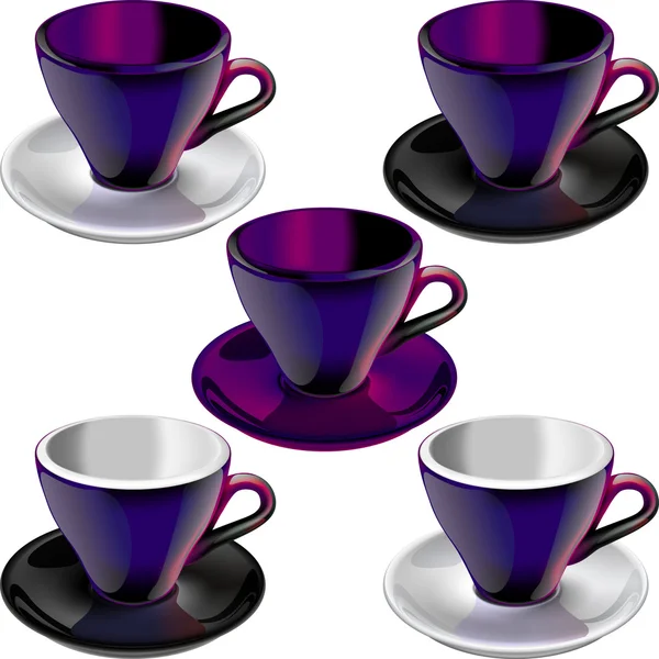 Collection de tasse à café vide — Image vectorielle