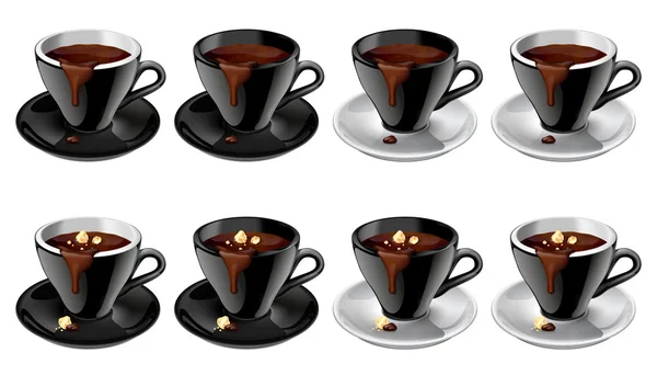 Sıcak sıvı çikolata ve fındık ile kahve Kupası