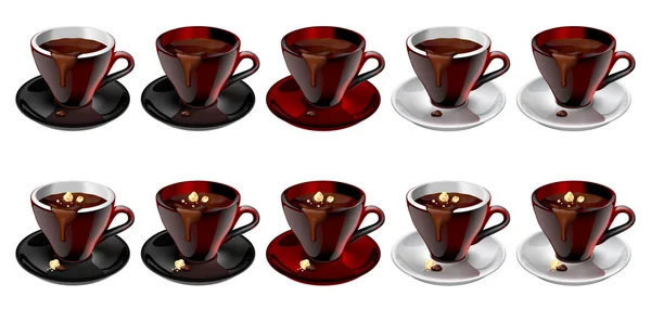 Sıcak sıvı çikolata ve fındık ile kahve Kupası