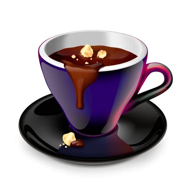 Sıcak sıvı çikolata ve fındık ile kahve Kupası