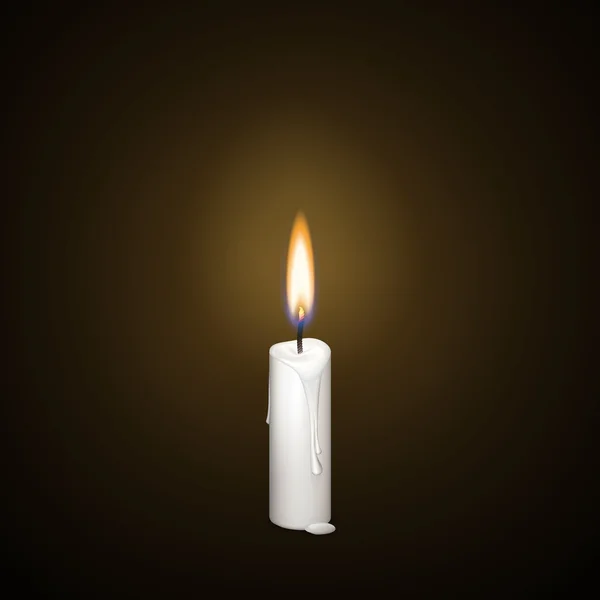 キャンドルのベクトル図の単一の炎 — ストックベクタ
