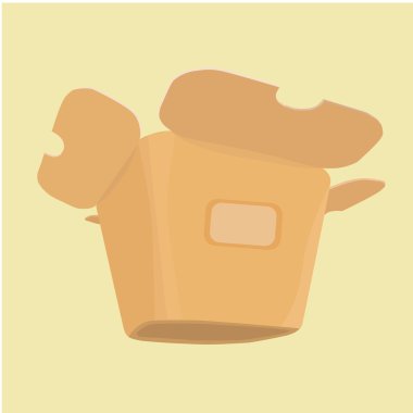 Bir fast food Restoran yiyecek için karton yerleşimini