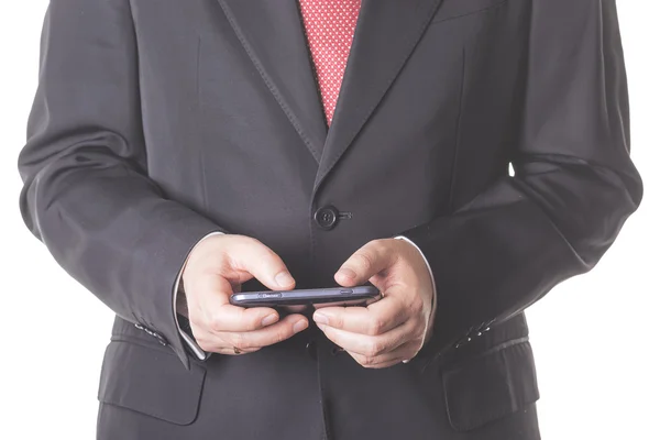 Businessman with mobile phone — Stock Photo, Image