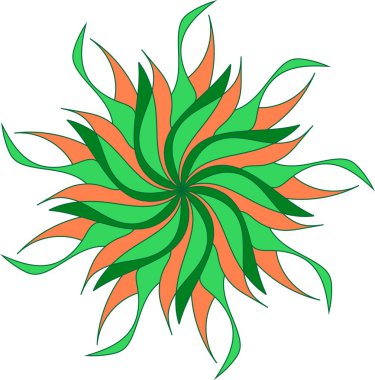 Wavy flower to colour