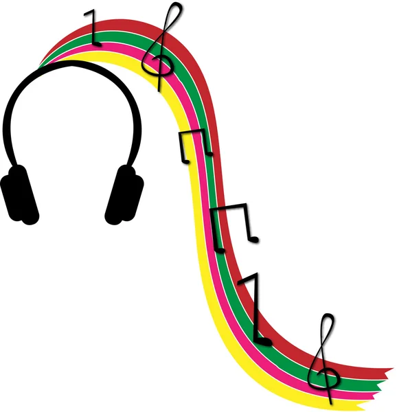 Słuchawki i muzyka — Zdjęcie stockowe