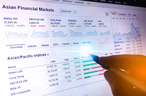 Kreatív Forex Diagram Monitoron Pénzügyi Befektetési Koncepció Dupla Expozíció Növekvő — Stock Fotó