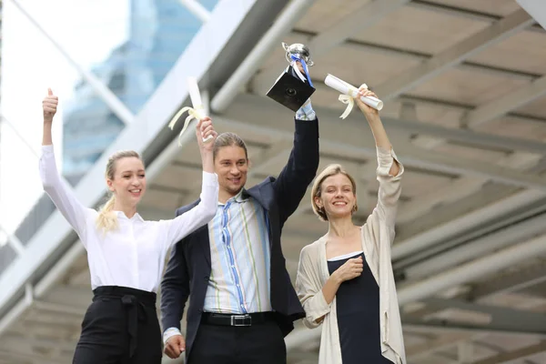 Business People Walking Handshake Professional Urban City Concept Business People — Fotografia de Stock