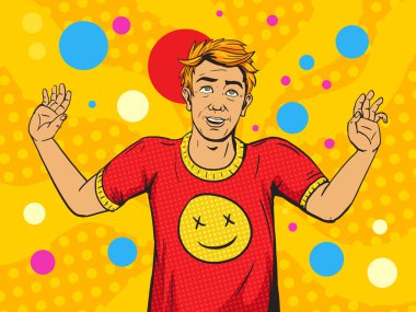 Adam uyuşturucu pop art tarzı vektör