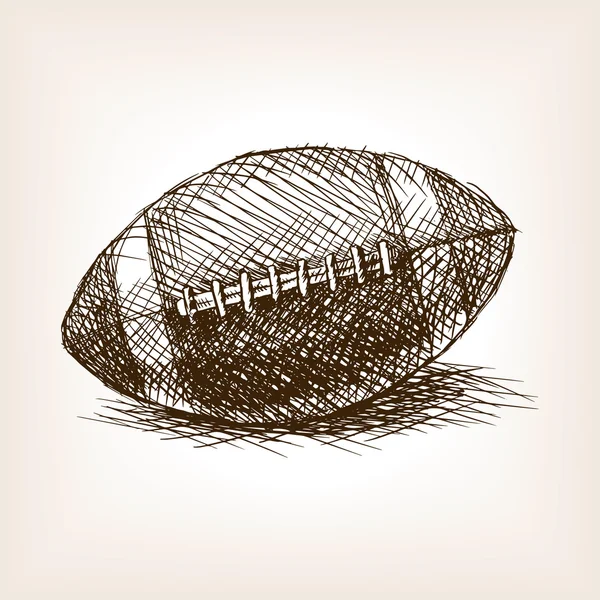 Football ball hand drawn sketch style vector — ストックベクタ