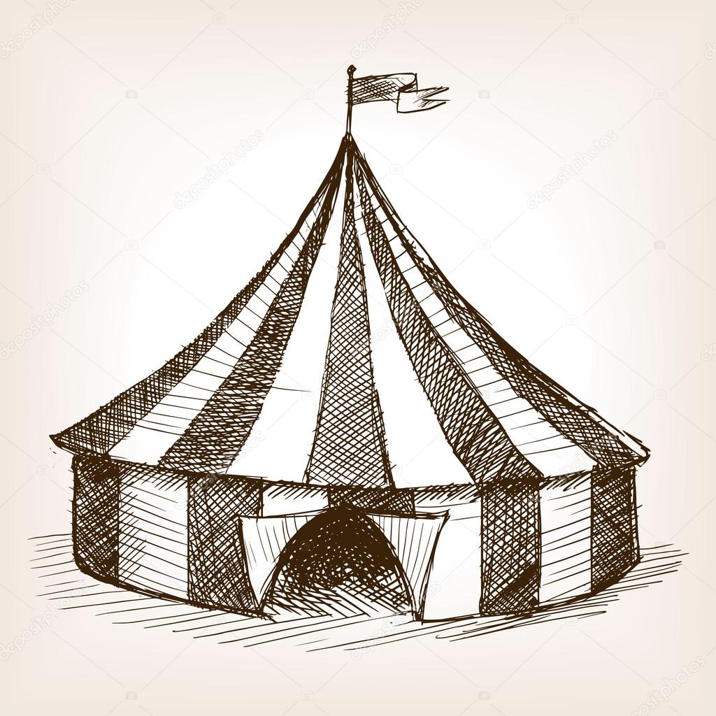 How to DRAW A TENT Easy Step by Step - YouTube