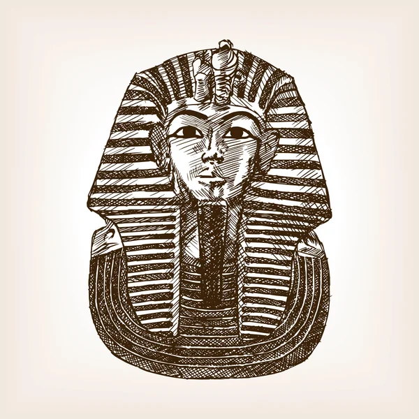 Illustration vectorielle de croquis de sarcophage Pharaon — Image vectorielle