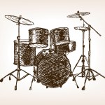 Snare drum sketch — Stock Vector © lhfgraphics #13953233