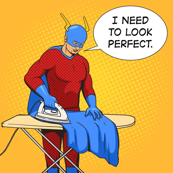 Vetor de quadrinhos de manto de ferro super-herói —  Vetores de Stock