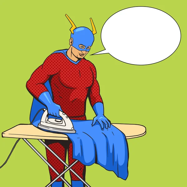 Süper kahraman Iron manto çizgi roman vektör — Stok Vektör