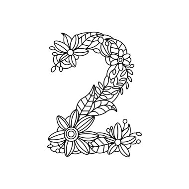 2 numaralı yetişkin vektör boyama kitabı