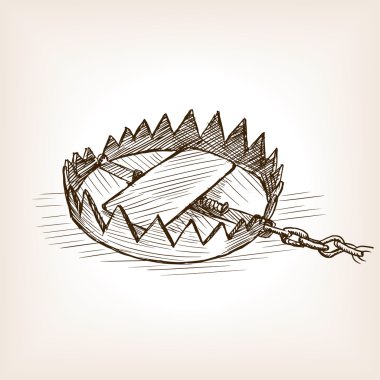 Tuzak kroki tarzı vektör çizim