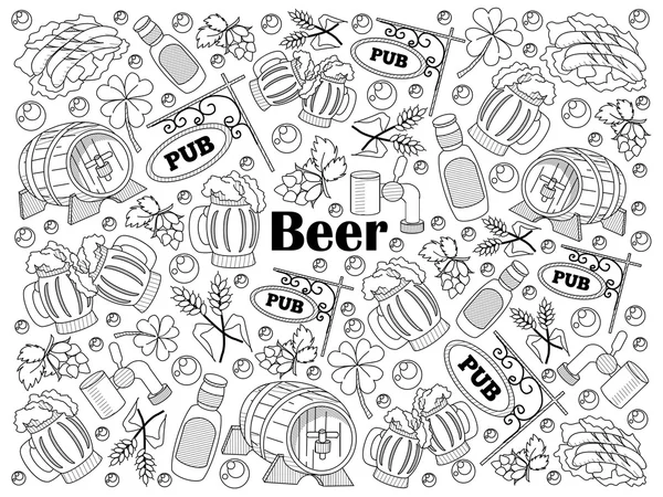 Beer színtelen készlet illusztráció vektor — Stock Vector