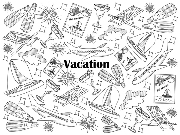 Відпустка безбарвний набір Векторні ілюстрації — стоковий вектор