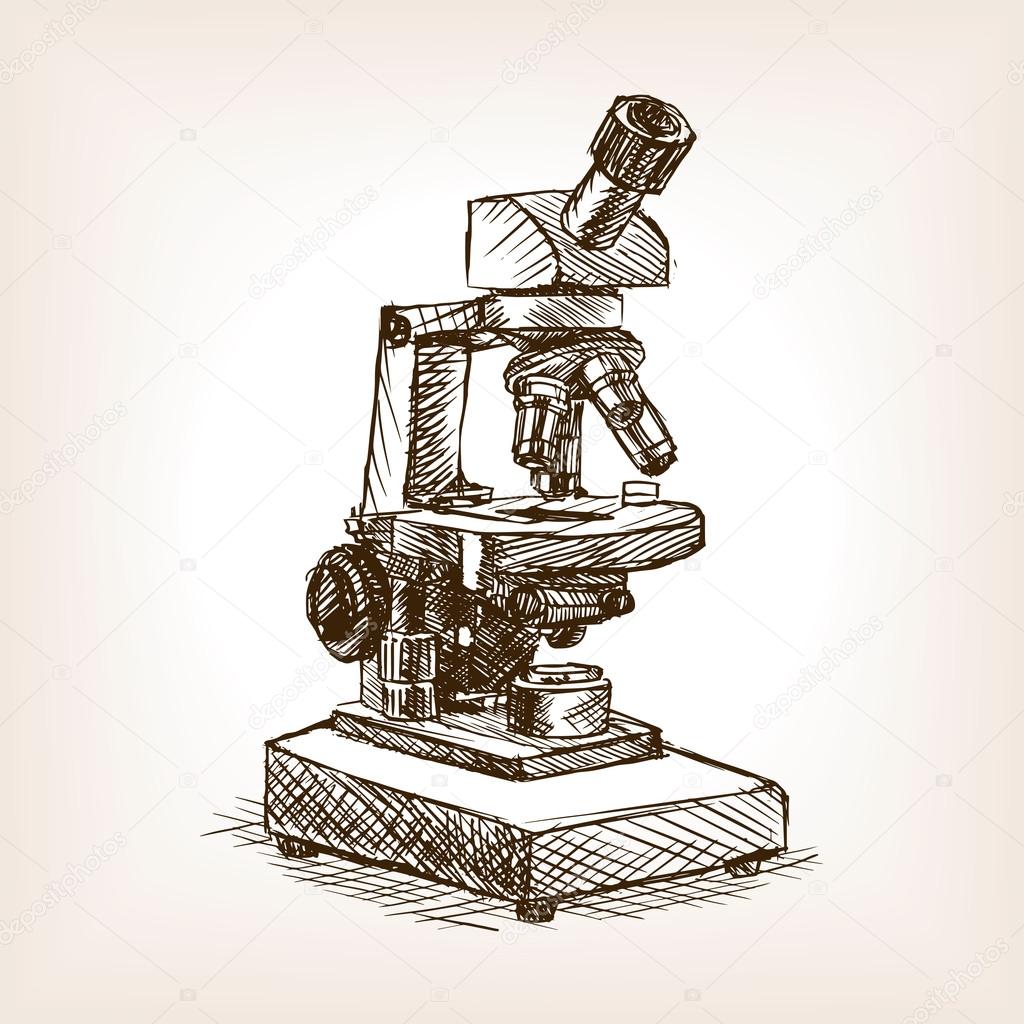 Microscope optique illustration de vecteur. Illustration du dessin -  88002350