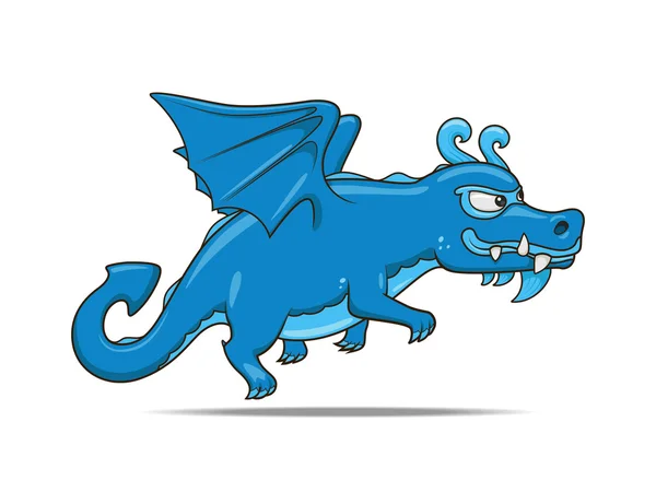 Illustration vectorielle de personnage de dragon de bande dessinée — Image vectorielle