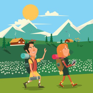Aile zammı karikatür renkli vektör çizim