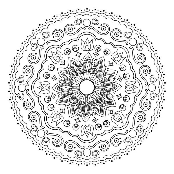 Illustration vectorielle de livre à colorier Mandala — Image vectorielle