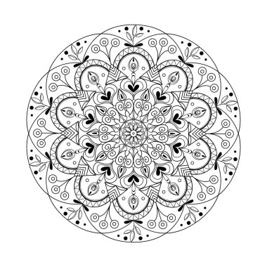Boyama kitabı vektör çizim mandala