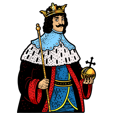 Ortaçağ kral rengi çizimi PNG illüstrasyonu