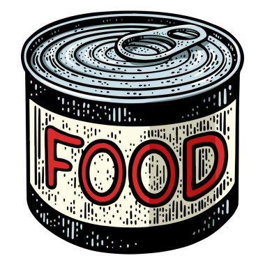 Konserve gıda teneke rengi çizimi PNG illüstrasyonu