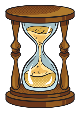 Kum saati çizgi roman pop sanat PNG illüstrasyonu