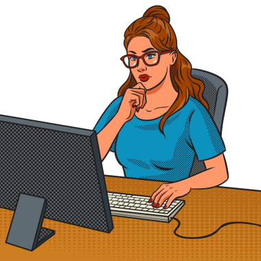 İş yerindeki yazılım geliştiricisi Pop Art PNG