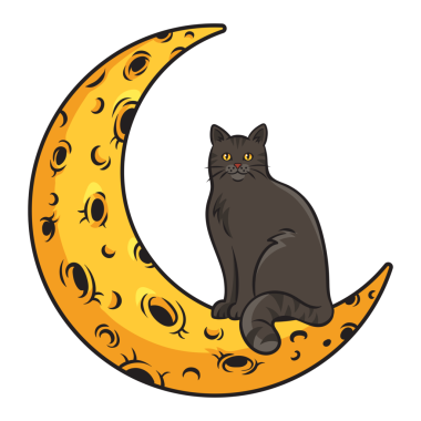 Çizgi filmde oturan kedi populer sanat eseri PNG