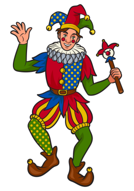 Soytarı pop sanatını PNG illüstrasyonuyla süslüyor