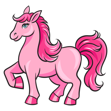 Pembe midilli pop sanatının PNG illüstrasyonları