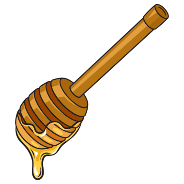 Honey Dipper pop sanatını PNG illüstrasyonuyla süslüyor.