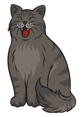 Esneyen kedi pop sanatı PNG illüstrasyonu