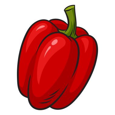 Çan biberi pop sanatının PNG illüstrasyonları